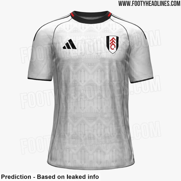 富勒姆 2025-26 赛季的潜在主场球衣。/ Footy Headlines