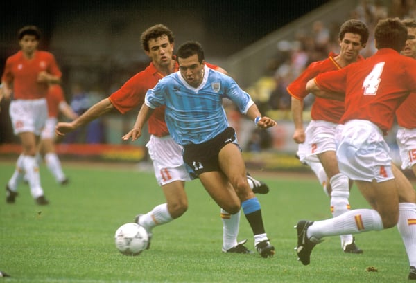 1990年世界杯，鲁本·索萨对阵西班牙队