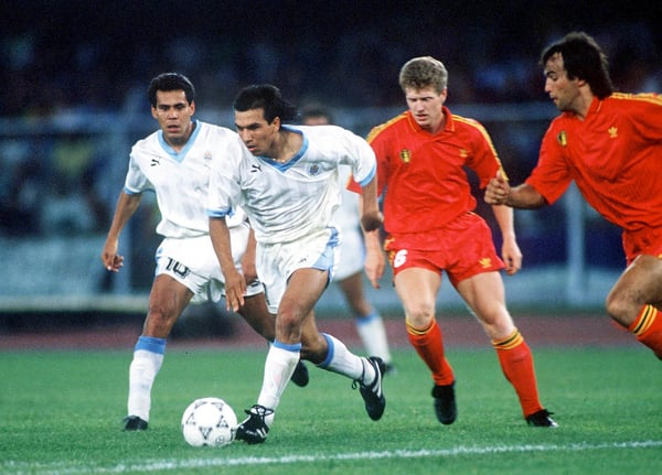 1990年世界杯，鲁本·索萨对阵比利时队