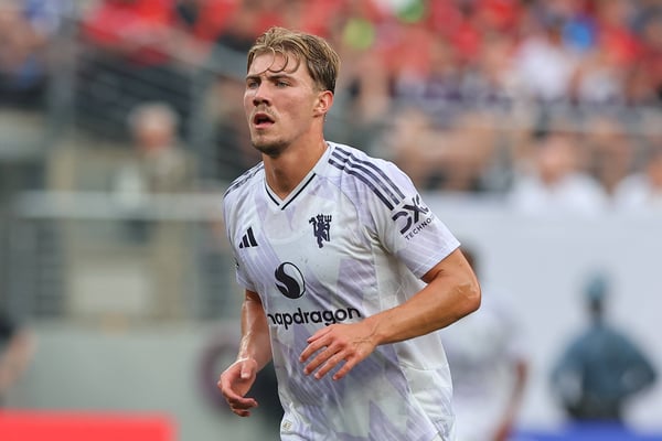 拉斯穆斯·霍伊伦德 (Rasmus Højlund) 坚持留在曼联。/ IMAGO/Icon Sportswire