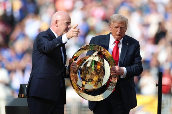 唐纳德·特朗普 (Donald Trump) 出席了 7 月份的国际足联俱乐部世界杯决赛。/ Hannah Mckay-Reuters via Imagn Images