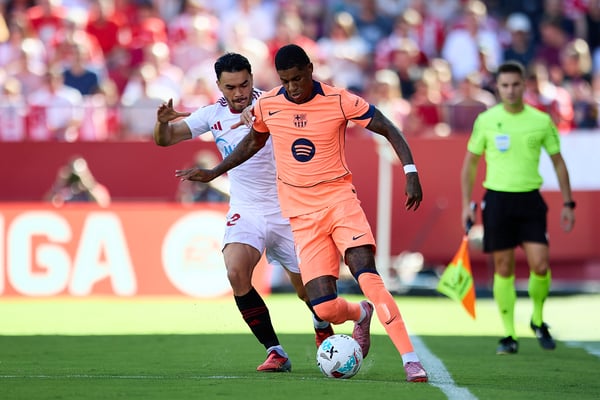 拉什福德加盟巴塞罗那,试图重燃他的职业生涯。/ Jesus Ruiz/Quality Sport Images/Getty Images