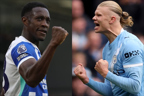 丹尼·维尔贝克（左）和埃尔林·哈兰德的周末都很重要。/ Crystal Pix/MB Media/Carl Recine/Getty Images