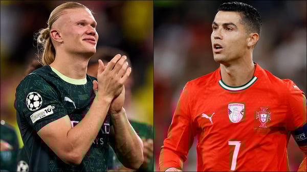 埃尔林·哈兰德(左)正在享受令人惊叹的状态。 / 埃尔林·哈兰德、克里斯蒂亚诺·罗纳尔多