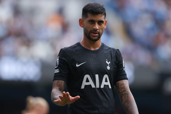 克里斯蒂安·罗梅罗是托特纳姆热刺队的固定球员。/詹姆斯·吉尔/丹尼豪斯/盖蒂图片社