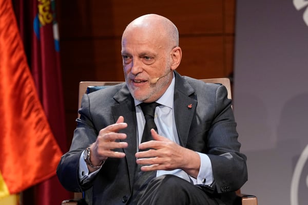 西甲联赛主席哈维尔·特巴斯认为,参加海外比赛没有问题。/IMAGO/ZUMA Press Wire