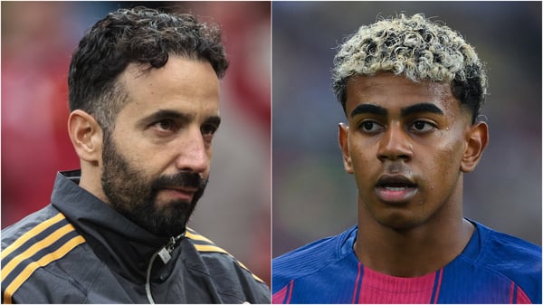 鲁本·阿莫林的曼联和拉明·亚马尔（右）是今日八卦的头条新闻。/ IMAGO/News Images/David Ramos/Getty Images