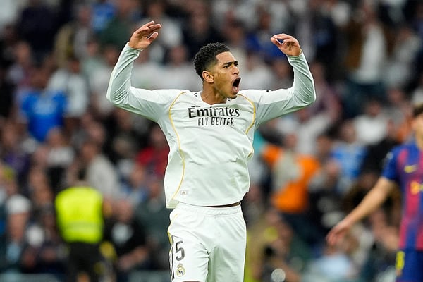 裘德·贝林汉姆在对阵巴塞罗那的比赛中表现出色。/ IMAGO/ABACAPRESS