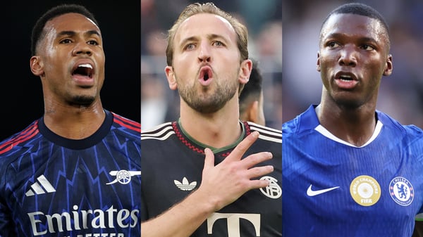 加布里埃尔（左）、哈里·凯恩（中）和莫伊塞斯·凯塞多（右）明显被排除在外。 /贾斯汀·塞特菲尔德/盖蒂图片社、塞巴斯蒂安·埃尔-萨卡/firo sportphoto/盖蒂图片社、马克·阿特金斯/盖蒂图片社