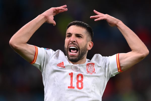 乔迪·阿尔巴是西班牙的标志性人物。/ Getty/Laurence Griffiths