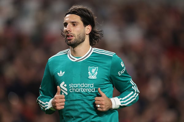 多米尼克·索博斯莱在利物浦表现出色。 /凯瑟琳·伊维尔/AMA/盖蒂图片社