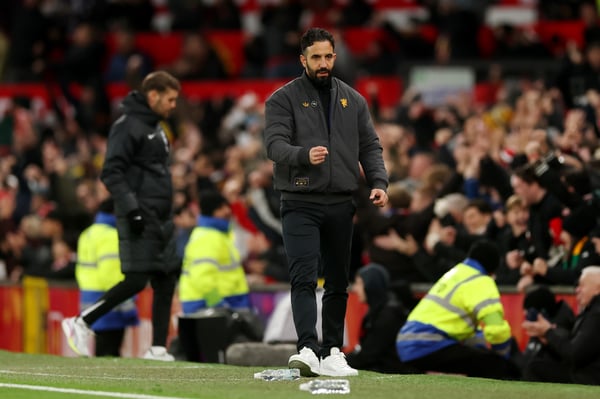 鲁本·阿莫林带来了令人欣喜的最新消息。/ 卡尔·雷辛/盖蒂图片社