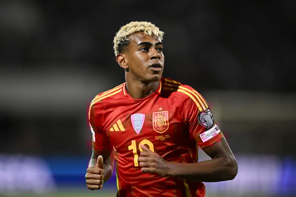 拉明·亚马尔将成为西班牙的传奇人物。/ NIKOLAY DOYCHINOV/AFP via Getty Images