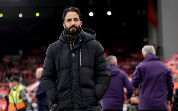 鲁本·阿莫林执教的曼联在节礼日成为焦点。/ Carl Recine/Getty Images