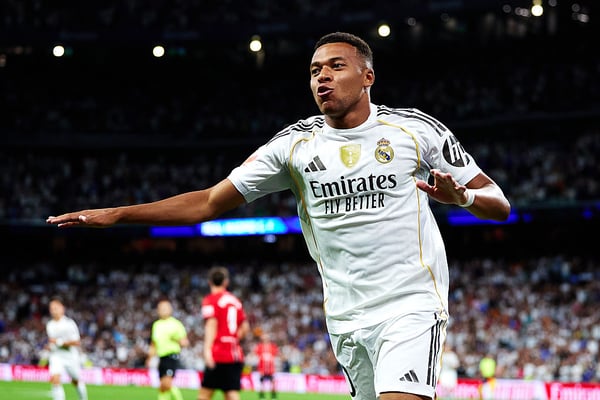 基利安·姆巴佩已连续八场西甲联赛取得进球。/ Alvaro Medranda/Quality Sport Images/Getty Images