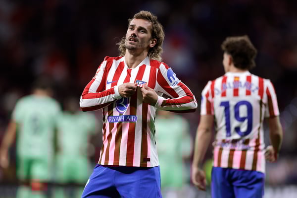 安托万·格里兹曼是马德里竞技队史最佳射手。/ Maria Gracia Jimenez/Soccrates/Getty Images