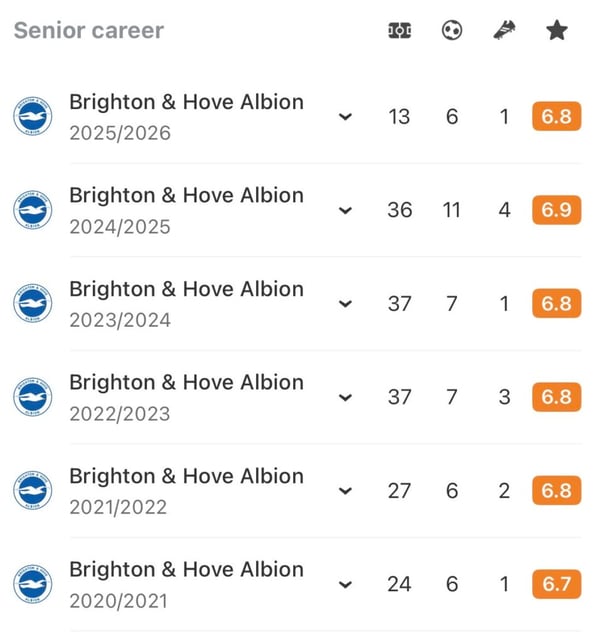 维尔贝克在布莱顿的赛季总结