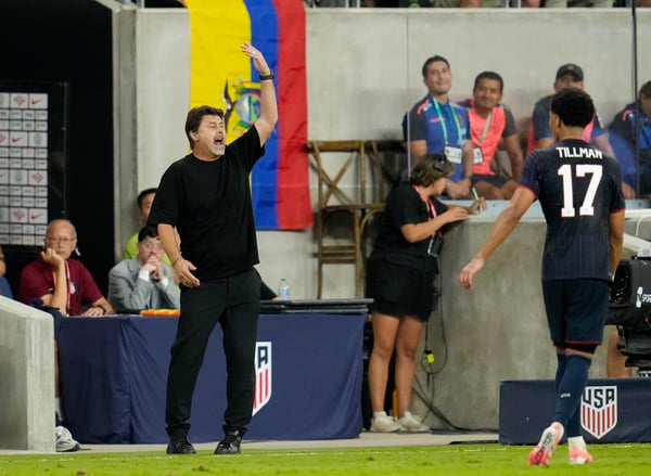 毛里西奥·波切蒂诺将力争带领美国男足在2025年底取得五场不败的战绩。/ Scott Coleman-Imagn Images