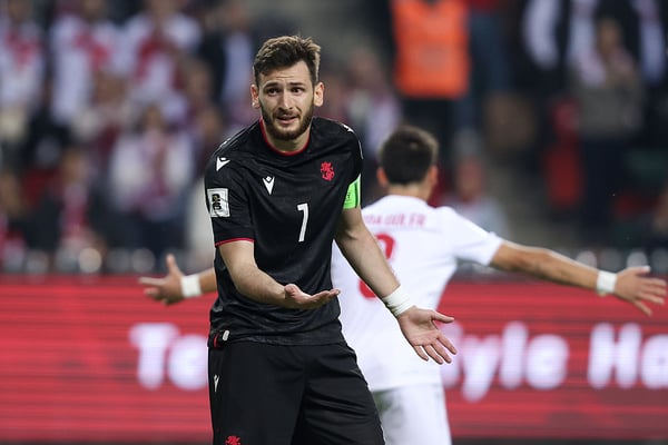 这位格鲁吉亚巨星在北美恐怕难以大放异彩。/ Ahmad Mora/Getty Images