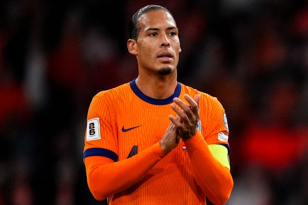 Virgil van Dijk 自 2018 年 3 月起担任荷兰队队长。/Rene Nijhuis/MB Media/Getty Images