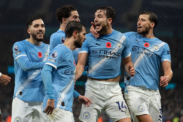 在国际比赛日之前，曼城以3-0大胜利物浦。/ Visionhaus/Getty Images