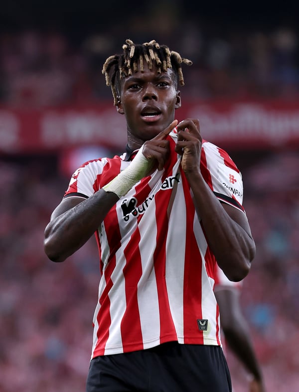 尼科·威廉姆斯去年夏天拒绝了巴塞罗那的邀请，并与毕尔巴鄂竞技俱乐部续约。/ Ion Alcoba Beitia/Getty Images