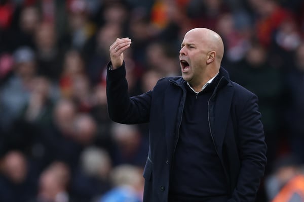 阿内·斯洛特执教利物浦以来，球队在最近七场联赛中输掉了六场。/ Darren Staples/AFP/Getty Images