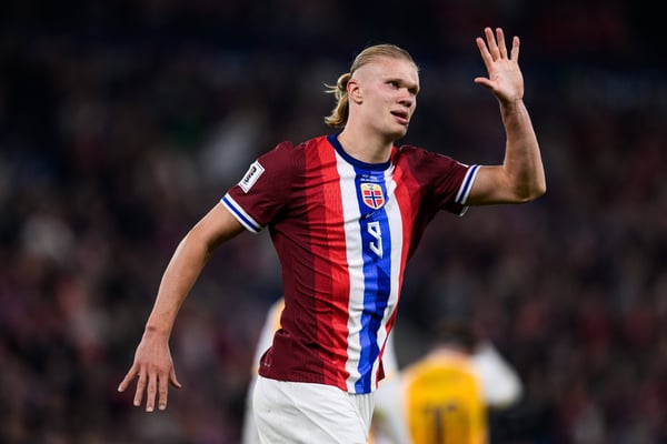 美国男足有可能在世界杯小组赛中遭遇埃尔林·哈兰德领衔的挪威队。/ IMAGO/Bildbyran