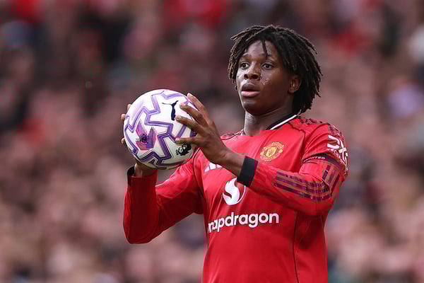 帕特里克·多尔古对曼联的未来充满信心。/ Robbie Jay Barratt/AMA/Getty Images