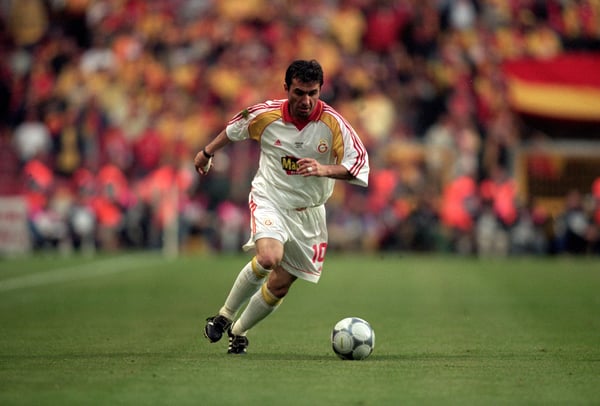 格奥尔基·哈吉曾效力于巴塞罗那和皇家马德里。/菲尔·科尔/Allsport/Getty Images