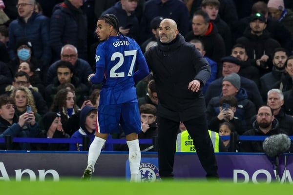 马雷斯卡对 Malo Gusto 的赞扬引发了一段令人惊讶的自白。/ Robin Jones/Getty Images