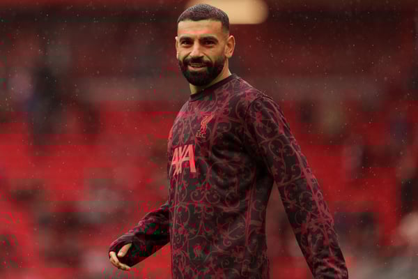 穆罕默德·萨拉赫在利物浦的未来仍然不明朗。/ Steven Halliwell/MI News/NurPhoto/Getty Images