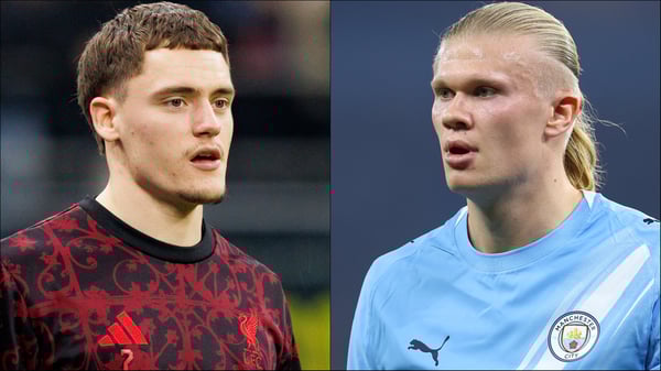 弗洛里安·维尔茨（左）和埃尔林·哈兰德（右）成为八卦新闻的焦点。/ Maciej Rogowski/Eurasia Sport Images/Molly Darlington/Getty Images