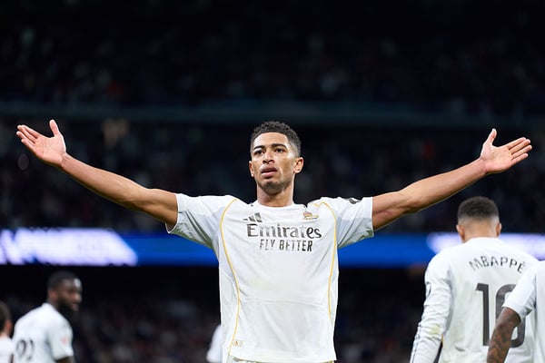 裘德·贝林厄姆是皇家马德里成功的关键。/ Mateo Villalba/Getty Images