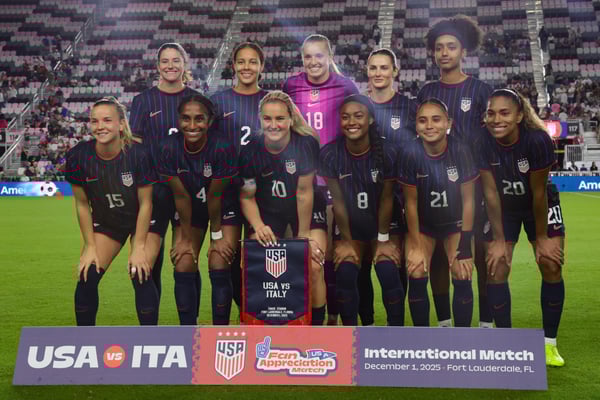 美国女足国家队在2026年男足世界杯上的收入将与美国男足国家队相同。/ Sam Navarro-Imagn Images
