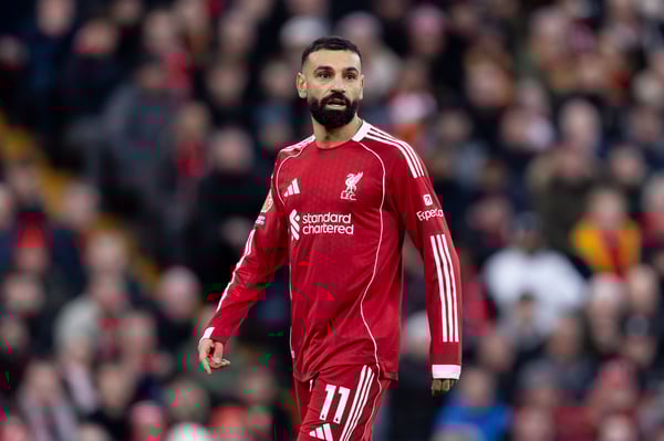 穆罕默德·萨拉赫的未来仍然不明朗。/ Gaspafotos/MB Media/Getty Images