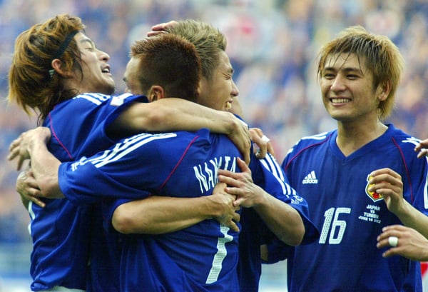 日本队在2002年打入了16强。/ Getty/法新社