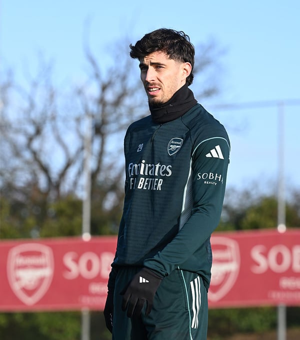 世界杯FIFA体育新闻：凯·哈弗茨已经恢复训练。/ Stuart MacFarlane/阿森纳足球俱乐部/Getty Images