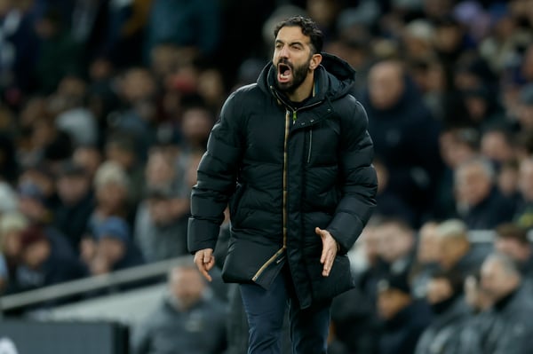 世界杯FIFA体育新闻：鲁本·阿莫林本周早些时候离开了曼联。/ Nigel French/Sportsphoto/Allstar/Getty Images