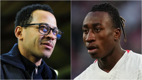 世界杯FIFA体育新闻：利亚姆·罗森尼奥（左）和扬·迪奥曼德成为今日八卦头条。/ Ross Parker/SNS Group/Ulrik Pedersen/NurPhoto/Getty Images