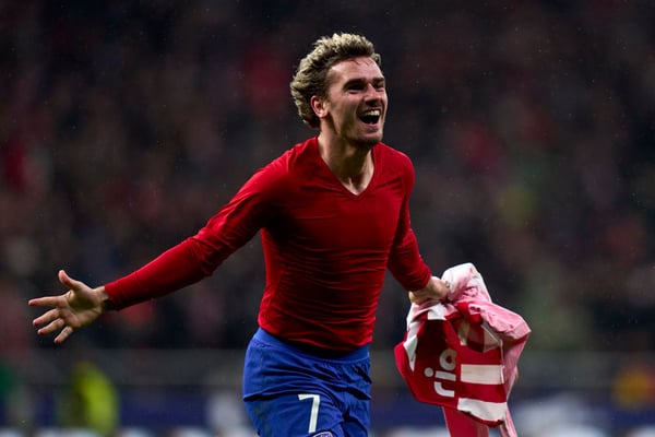 世界杯FIFA体育新闻:安托万·格里兹曼带领马德里竞技队进入国王杯四分之一决赛。 /迭戈·索托/盖蒂图片社