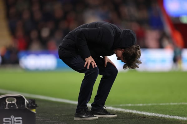 世界杯FIFA体育新闻：对托马斯·弗兰克来说，那晚并不好过。/ Catherine Ivill/AMA/Getty Images