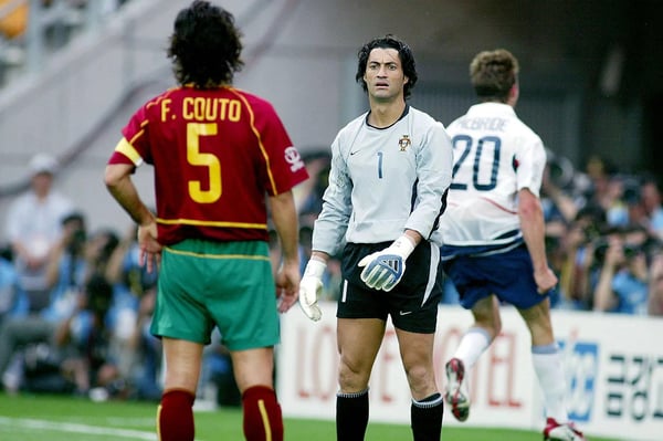 世界杯FIFA体育新闻:2002 年世界杯 韩国 日本 水原 05 06 2002 美国 葡萄牙 3 2 Teleurstelling bij Vitor Baia nadat