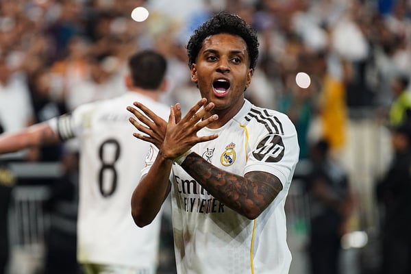 世界杯FIFA体育新闻：罗德里戈是2026年皇家马德里队内最佳攻击手。/ Ismael Adnan Yaqoob/Anadolu/Getty Images