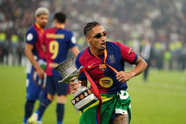 世界杯FIFA体育新闻：巴塞罗那队是夺冠纪录保持者。/ Ismael Adnan/SOPA Images/LightRocket via Getty Images