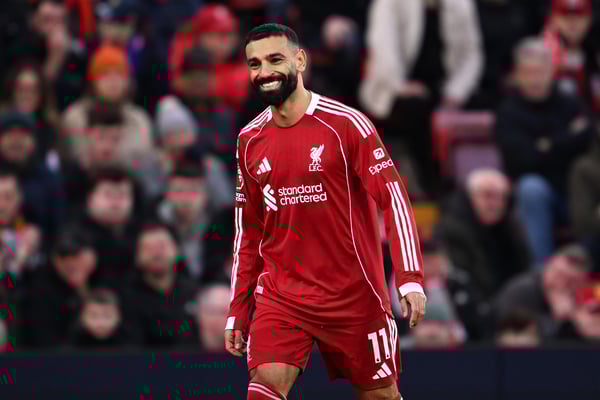 世界杯FIFA体育新闻:穆罕默德·萨拉赫可能是近期转会美国职业足球大联盟(MLS)的球星之一。/ 利物浦足球俱乐部/Getty Images