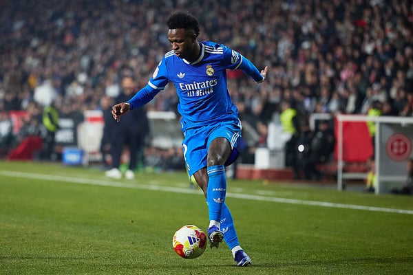 世界杯FIFA体育新闻：维尼修斯·儒尼奥尔周三晚上毫无建树。/ Alvaro Medranda/Quality Sport Images/Getty Images