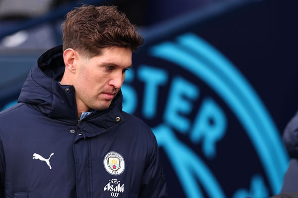 世界杯FIFA体育新闻：瓜迪奥拉希望斯通斯能尽快回归。/ Shaun Brooks/CameraSportGetty Images