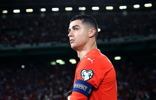 世界杯FIFA体育新闻：克里斯蒂亚诺·罗纳尔多确认2026年世界杯将是他最后一次参加世界杯。/ 卡洛斯·罗德里格斯/盖蒂图片社