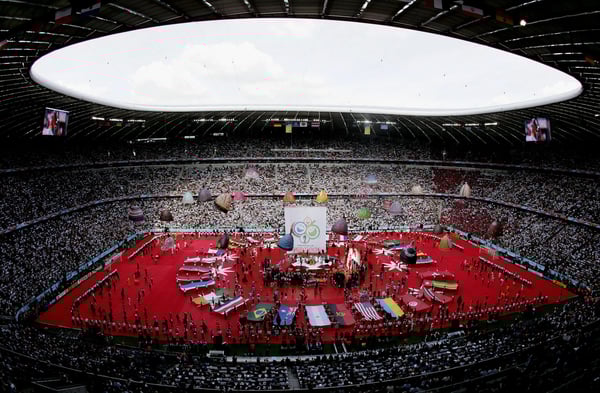 世界杯FIFA体育新闻：这是2006年德国世界杯慕尼黑开幕式的景象。